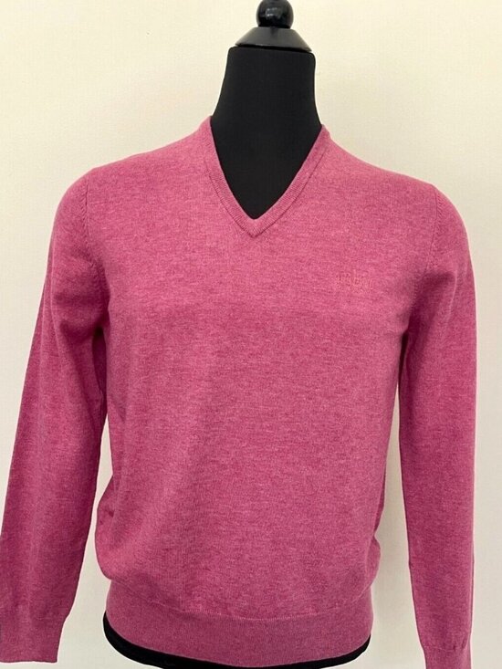 New Armani Collezioni V neck Pink Sweater L size - Picture 2 of 7
